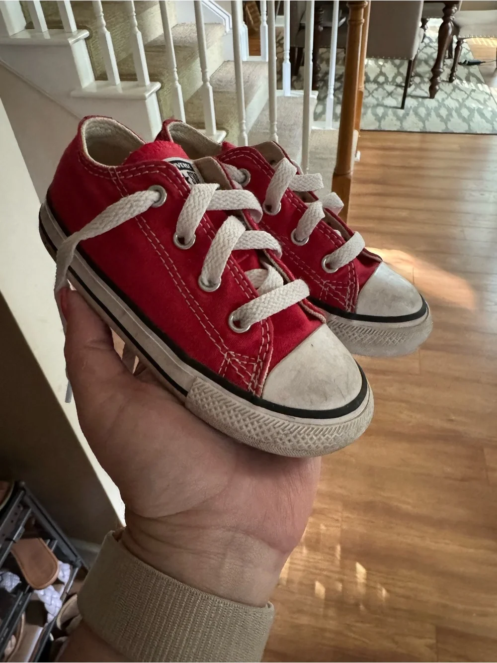 Converse toddlers' Red All Star Low-Top Sneakers size 8